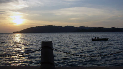 Sunset overlooking Kota Kinabalu