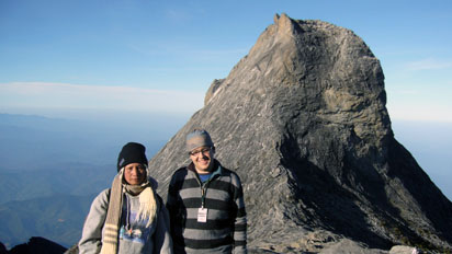 Me and lucy on the peak of Mount Kinabalu