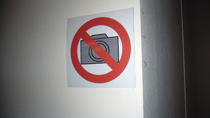 Photography is not allowed