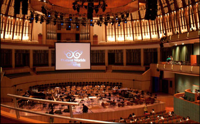 Inside the esplanade concert hall