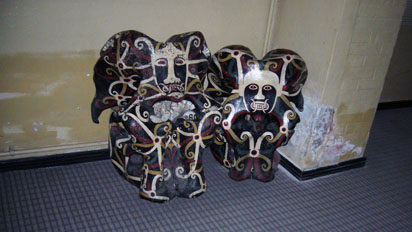 Painted Elephant skulls