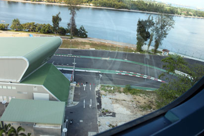 Pit lane entrance to F1 circuit