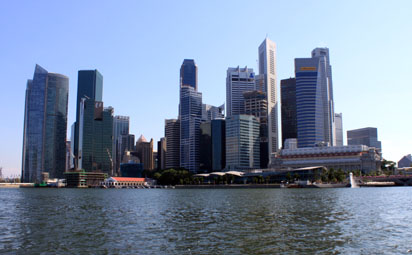 View of Singapore from the river