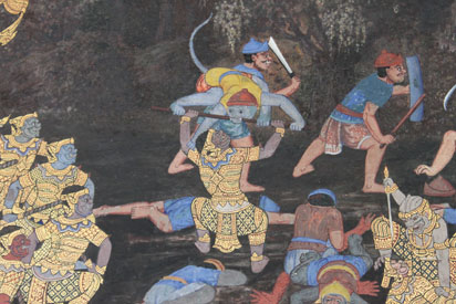 Painting on Grand Palace inner walls