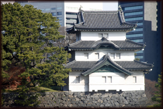 Imperial Palace outlook Tower in Tokyo Japan