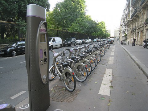 Rental bicycles in Paris