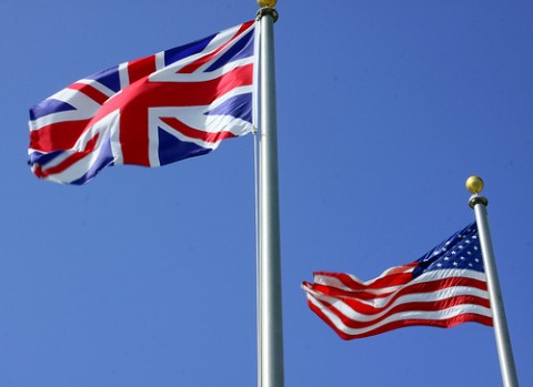 British and American flag